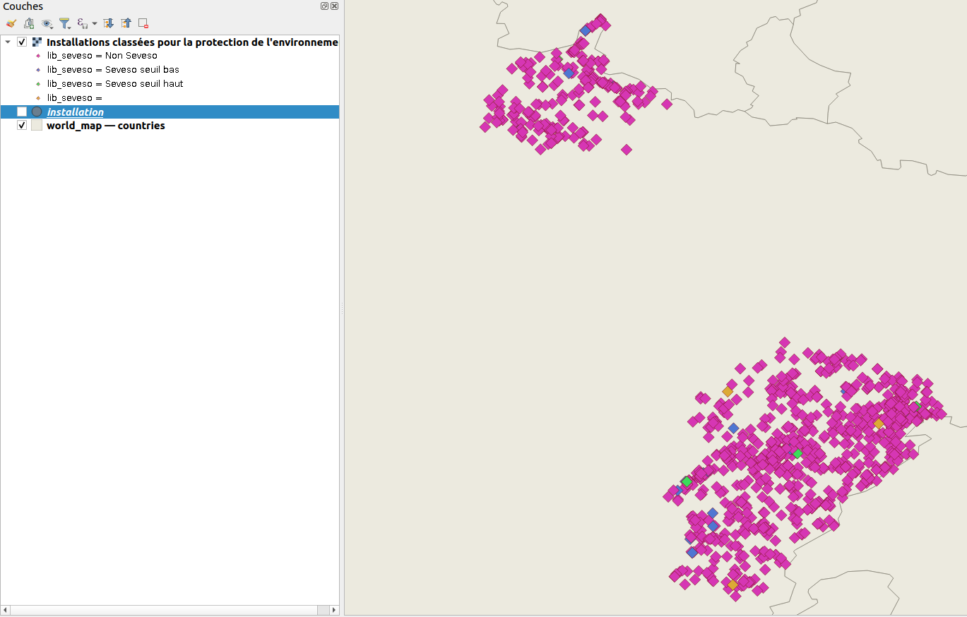 Visualisation du premier lot de données