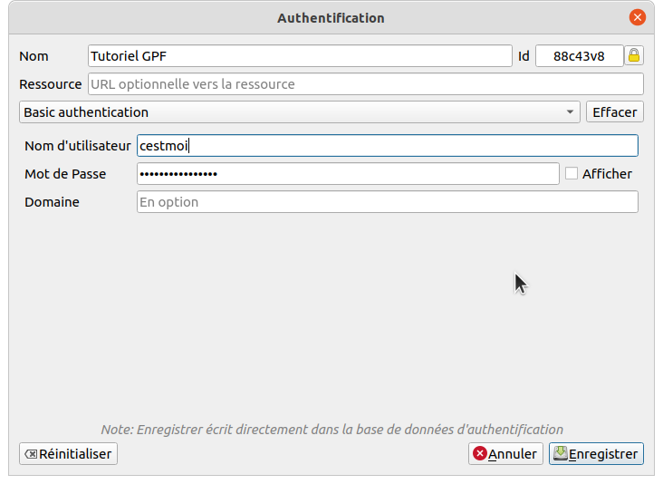 Clé BASIC dans QGis